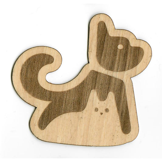 "Dog and Cat 2" Wood Sticker